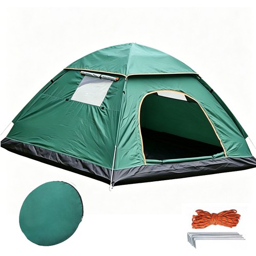 Man auto pop tent with - up,