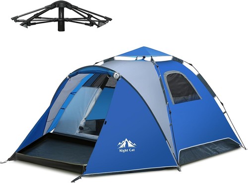 Night cat pop tent - night, up