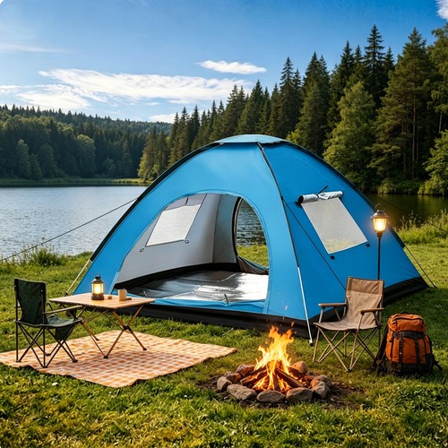 Person man family tent - person,
