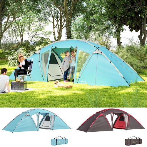 Man family camping - tent, w/