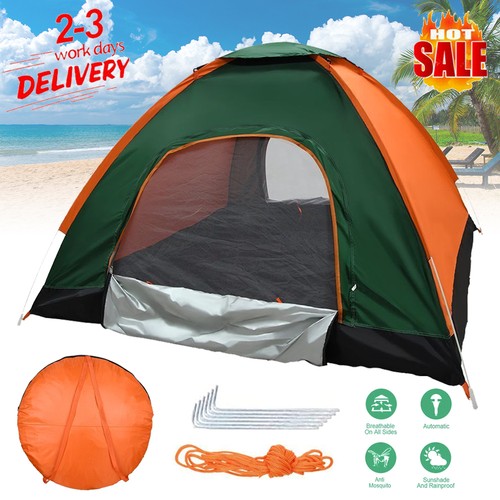 Automatic pop tent - tent, man